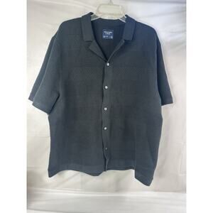 Abercrombie & Fitch Crochet 3D Knit Style Button Up Sweater Polo Grandpa XXL